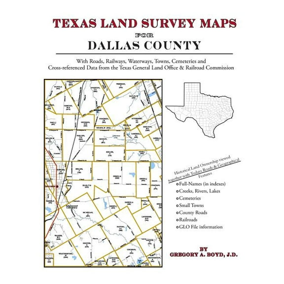 Texas Land Survey Maps for Dallas County (Paperback)