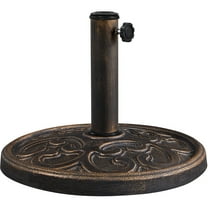 Yaheetech 22lbs 17.5'' Outdoor Patio Market Umbrella Base Stand, Round, Bronze