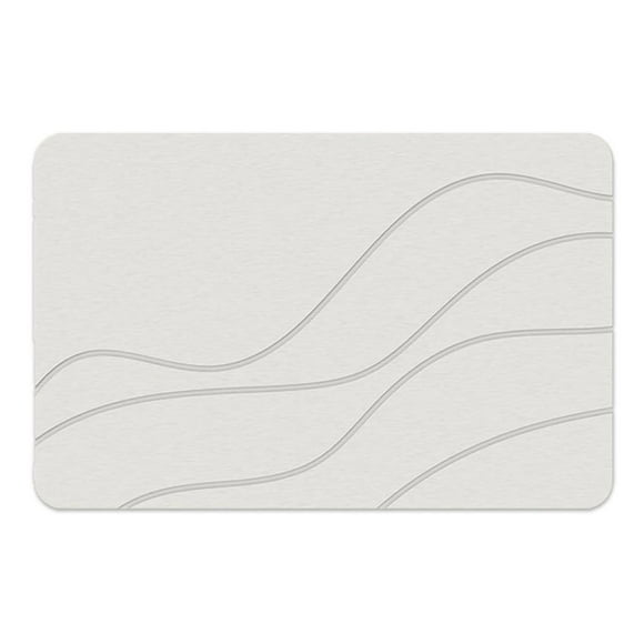 Tapis de Bain en Pierre de Terre de Diatomées à Séchage Rapide, Absorbant l'Eau, Tapis de Douche Non - Tapis de Sol de Salle de Bain, Matériau en Diatomite Naturel pour Baignoire