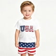 thumbnail image 7 of Atogsazn Baby Boys Summer 4th of July Clothes Set Toddler Short Sleeve T-shirt & Shorts Outfit 2 Piece Outfits White 3-4 Years Fashion, 7 of 7