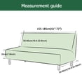 thumbnail image 4 of Dowbom Super Stretch Futon Cover Full size,Jacquard Armless Sofa Bed Slipcover with Elastic Bottom Furniture Protector Anti-Slip Washable Futon Slipcover for Foldable Couch bed-L(61"-72")-dark green, 4 of 7