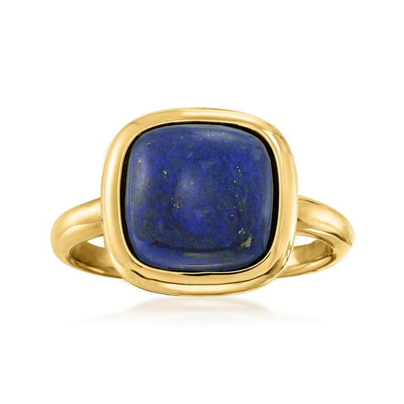 Ross-Simons Square Lapis Ring in 18kt Gold Over Sterling, Women's, Adult