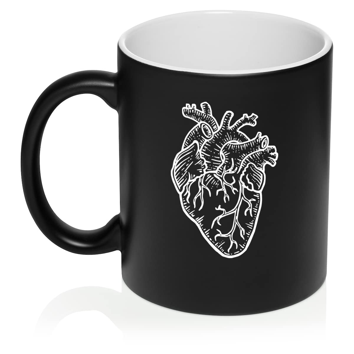 Anatomical Heart Ceramic Coffee Mug Tea Cup Gift for Her, Him, Sister
