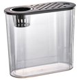 thumbnail image 3 of jinwen Desk Aquarium s Container Lightweight Storage Jar Terrarium Mini Tank for Home Terrapin Lizards Betta Black Lid, 3 of 9
