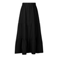 thumbnail image 4 of Abomasnow Women’s Summer Boho Flowy Swing Tiered A-Line Maxi Skirt 2025 Fashion Elastic Waist Pleated Vacation Beach Long Dress, 4 of 5