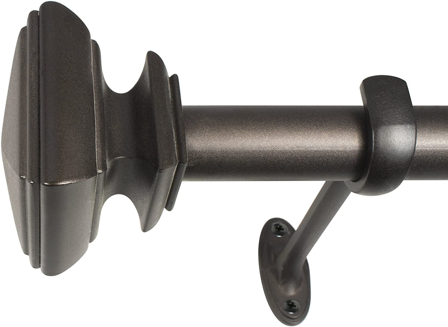 Decopolitan 7/8" Diameter Square Adjustable Curtain Rod Set