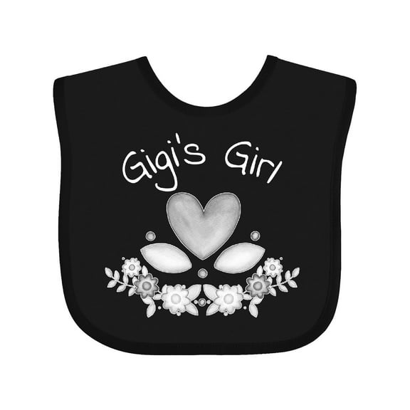 Inktastic Gigi's Girl Heart Flowers Girls Baby Bib