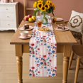 thumbnail image 2 of 4th of July Table Runner 90 Inches, Independence Day Floral Pink Striped Bed Runner Dresser Scarves Tabletop for Indoor Outdoor Parties/Ceremony/Banquet, 13" x 90", 2 of 9