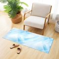 thumbnail image 6 of Dailycode Blue White Abstract Geometric Lines Bathroom Rugs Non Slip Absorbent Soft Plush Quick Dry Bath Mat, 39"x20", 6 of 8