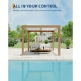thumbnail image 2 of Tuekys Outdoor Pergola with Adjustable Louvered Roof, Reinforced Aluminum Frame, Integrated Drainage System, Hardtop Gazebo for Patio, Deck, 2 of 6