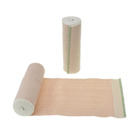 Dealmed Elastic Bandage Wrap 6" with Self Closure, Stretched Compression (10 Rolls/Box)