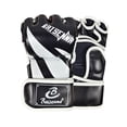 thumbnail image 4 of Guantes MMA Entrenamiento Guantes de boxeo Guantes de lucha Entrenamiento abiertas Blanco negro Cola Guantes de boxeo, 4 of 8