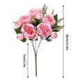 thumbnail image 3 of Latrodar The Peony Simulation Flower Wedding Hand-helds Flowers Home Hotel Floral Decoration Fake Flower Ornaments Budget-Friendly Pink 12x4 Inch Home Tools, 3 of 5