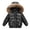 style-42 Black, variant on Boys Coats Puffer Baby Girls Boys' Winter Fleece Jackets with Hooded Toddler Cotton Dress Warm Lined Coat Outer Clothing Size 18 24 Months (Navy,18-24 Months)