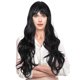 thumbnail image 1 of Peluca rizada: Peluca sintética larga y ondulada con flequillo para mujer. Adorno capilar de aspecto natural para uso diario en fiestas., 1 of 7