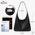 thumbnail image 4 of Bolso de mano KALIDI casual de cuero vegano con cremallera hobo para mujer, 4 of 7