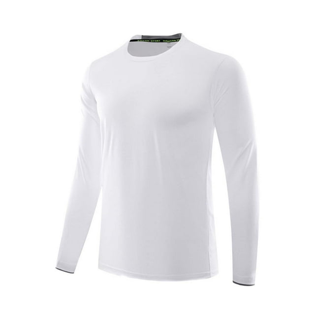 Timegard Workout Tops for Men Plus Size Long Sleeve Athletic Running Tee Shirts Breathable Fall Basic Tops
