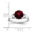 thumbnail image 2 of Primal Gold 14 Karat White Gold 8mm Garnet Ring, 2 of 3