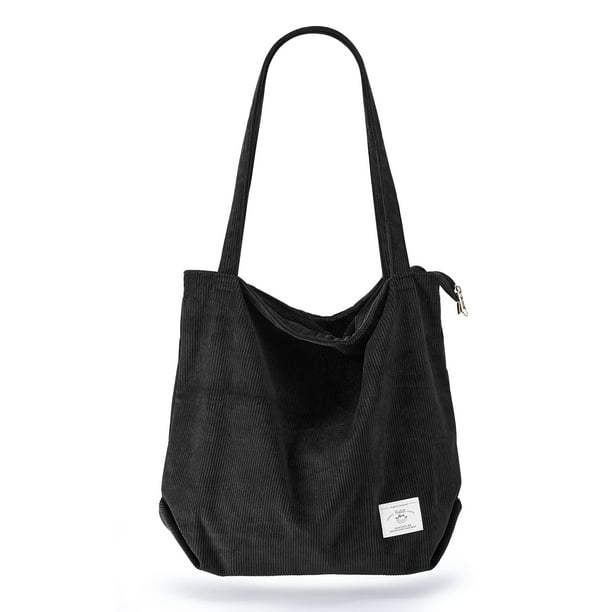 Bolsa de mano KALIDI FANCY FOREST de pana para mujer grande con cremallera 43 × 10 × 40 cm