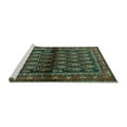 thumbnail image 2 of Ahgly Company Machine Washable Indoor Square Persian Turquoise Blue Traditional Area Rugs, 6' Square, 2 of 4