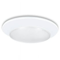 Maxxima 7.5 in. Flush Mount LED Disk Light, Ceiling Fixture, Warm White 3000K, 900 Lumens Dimmable Dome Closet Light