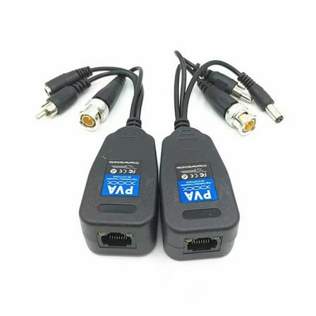 YIEMEEN CCTV Coax BNC Video Power Transceiver to CAT5e 6 RJ45 Connectors Video Cable