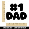 thumbnail image 2 of #1 Dad Number One Father's Day Square Rubber Stamp Stamping Scrapbooking Crafting - Large 2.75in, 2 of 7