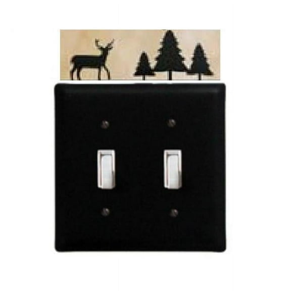 Deer with Trees Switch Cover Double
