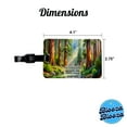 thumbnail image 3 of Redwood National Park California Watercolor Faux Leather Travel Luggage Tag, 3 of 7