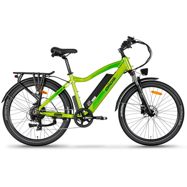 Vélo électrique DYU 26 Pouces – 36V 12.5Ah, Autonomie 65 Km, Shimano 6 Vitesses, Suspension, Freins Disque