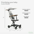 thumbnail image 6 of Evolur Cruise Rider Stroller with Canopy, Easy to Carry Travel Stroller, Koala Gray, 6 of 8