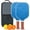 Brick-red, variant on Pickleball Paddles Set Of 2, Fiberglass Surface, Adventure Map Print, 4 Balls & Bag