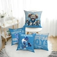 thumbnail image 3 of Football Throw Pillow Covers American Football Sport Team Decor Cushion Case Decoration Set of 4 Pillowcases Football Style Pillows Gifts for Football Lovers Fan for Sofa Bed Couch Car 16"X16", 3 of 6