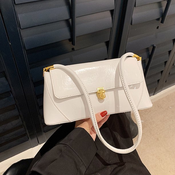 Bolso Mini Hobo Bolso de cuero de PU para axila de gran capacidad para mujer Color sólido Y2K bolso con asa de calidad