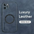 thumbnail image 4 of for iPhone 11 Pro Max PU Leather Case, Vintage Compatible with MagSafe and Wireless Charging Slim Fit-Drop Scratch Resistant Support Magnetic Car Mount Case Cover for iPhone 11 Pro Max, Blue, 4 of 9