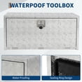 thumbnail image 4 of GloryStar Aluminum Diamond Plate Truck Bed Tool Box, Heavy Duty Lockable Storage Chest with Keys for RV Trailer Use, 4 of 8