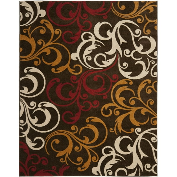 SAFAVIEH Newbury Ethelbert Abstract Floral Area Rug, Brown/Gold, 8' x 10'