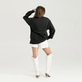 thumbnail image 2 of Women's Gameday Couture Black Washington Huskies Oversized Honor Roll Long Sleeve T-Shirt, 2 of 2