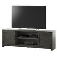 thumbnail image 3 of Twin Star Home TV Stand with Rustic Cabinet Doors, Weathered Gray, 3 of 7