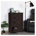 thumbnail image 4 of Drevy Wood -Standing Cabinet Bathroom Storage Floor Cabinet Unit Hallway Table with 4 Drawers and Adjustable Shelves Cupboard for Bathroom/Kitchen/Entrway, 22.05 x 11.81 x 32.28 in, Espresso, 4 of 8