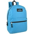 thumbnail image 2 of Trail Maker 24 Pack of Bulk Wholesale Basic and Classic 17 Inch Backpacks with Front Accessory Pocket and Dual Zipper Closure for Work, School and Classrooms in Assorted 6 Color Pack, 2 of 6