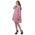 thumbnail image 4 of Moomaya Rayon Flared Dress For Womens Long Sleeve Printed V-Neck Casual Beach Dress For Girls, 4 of 7