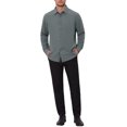 thumbnail image 2 of Men's Formal Shirts Plaid Collar Long Sleeve Button Down Dress Shirt 3XL Gray, 2 of 5
