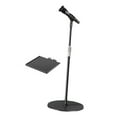 thumbnail image 4 of MERIGLARE Floor Mic Stand Adjustable Compact with Round Base for Stage Outdoor Singing with Holder Tray, 4 of 9