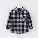 thumbnail image 2 of Niño Otoño Invierno Abrigo Niños Niños Niñas Camisa A Cuadros Chaqueta Manga Larga Solapa Botón Tops Prendas De Abrigo Odeerbi  LM103-489, 2 of 5