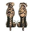 thumbnail image 4 of Women Animal Print Clear Open Toe Ankle Strap Stiletto Platform Heel Sanda 19052, 4 of 6