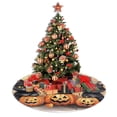 thumbnail image 4 of XMXY Halloween Christmas Tree Skirt, Cat Autumn Halloween Pumpkin Holiday Party Indoor Decorations Ornaments, 48" Inch, 4 of 5