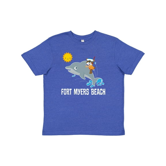 Inktastic Fort Myers Beach Florida Dolphin Youth T-Shirt