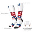thumbnail image 4 of Disketp Gnome Independence Day Print Unisex Contrast Color Stockings Lightweight Breathable Ventilation Ankle Contrast Color Stockings, Contrast Color Stockings for Daily, 4 of 6