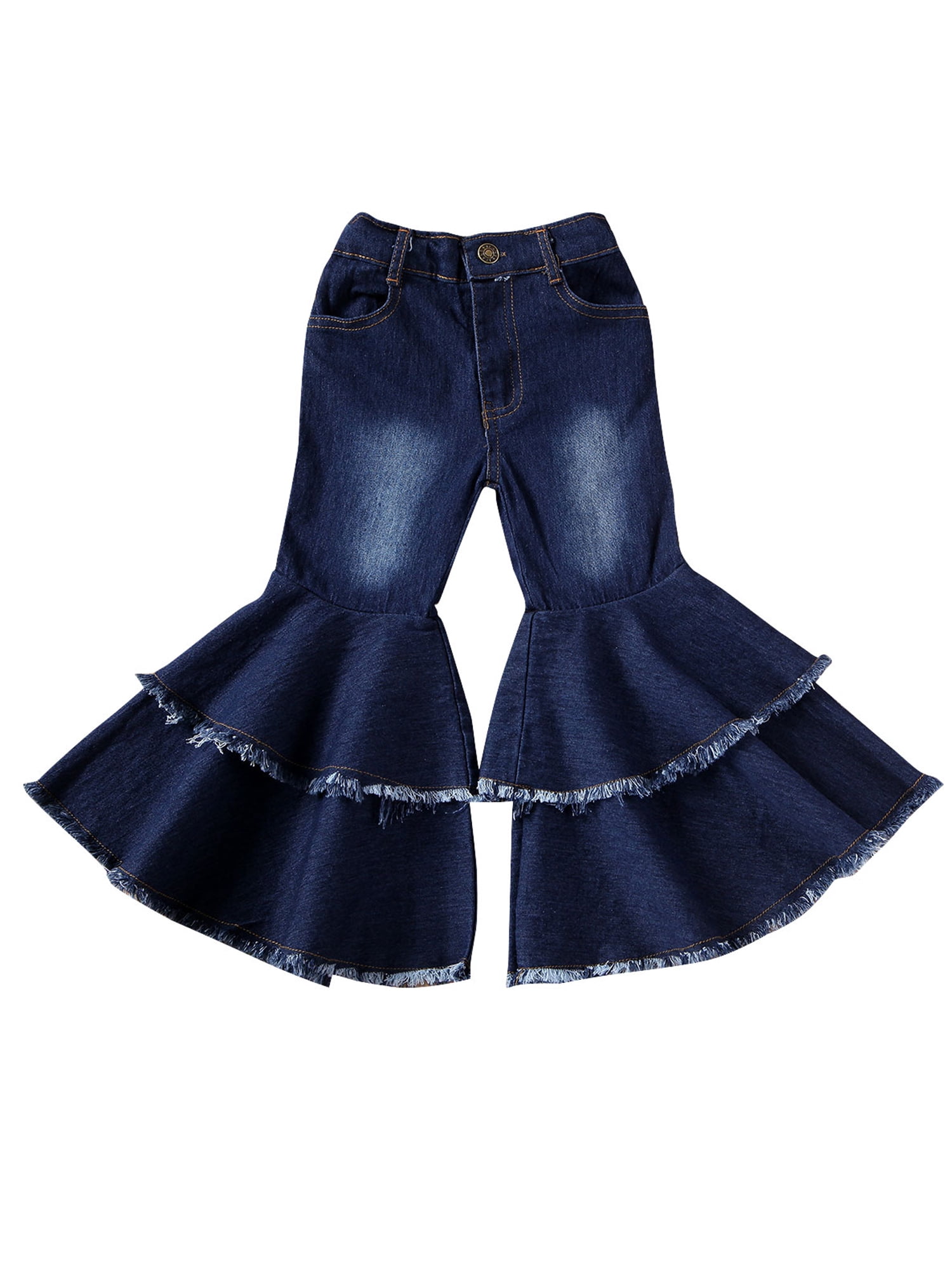 girls flare leg jeans